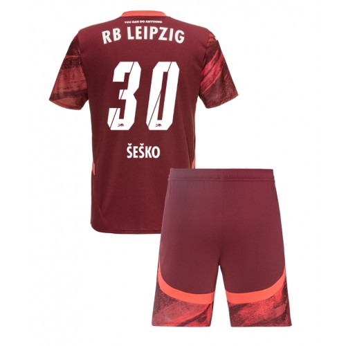 Fotbalové Dres RB Leipzig Benjamin Sesko #30 Dětské Venkovní 2024-25 Krátký Rukáv (+ trenýrky)